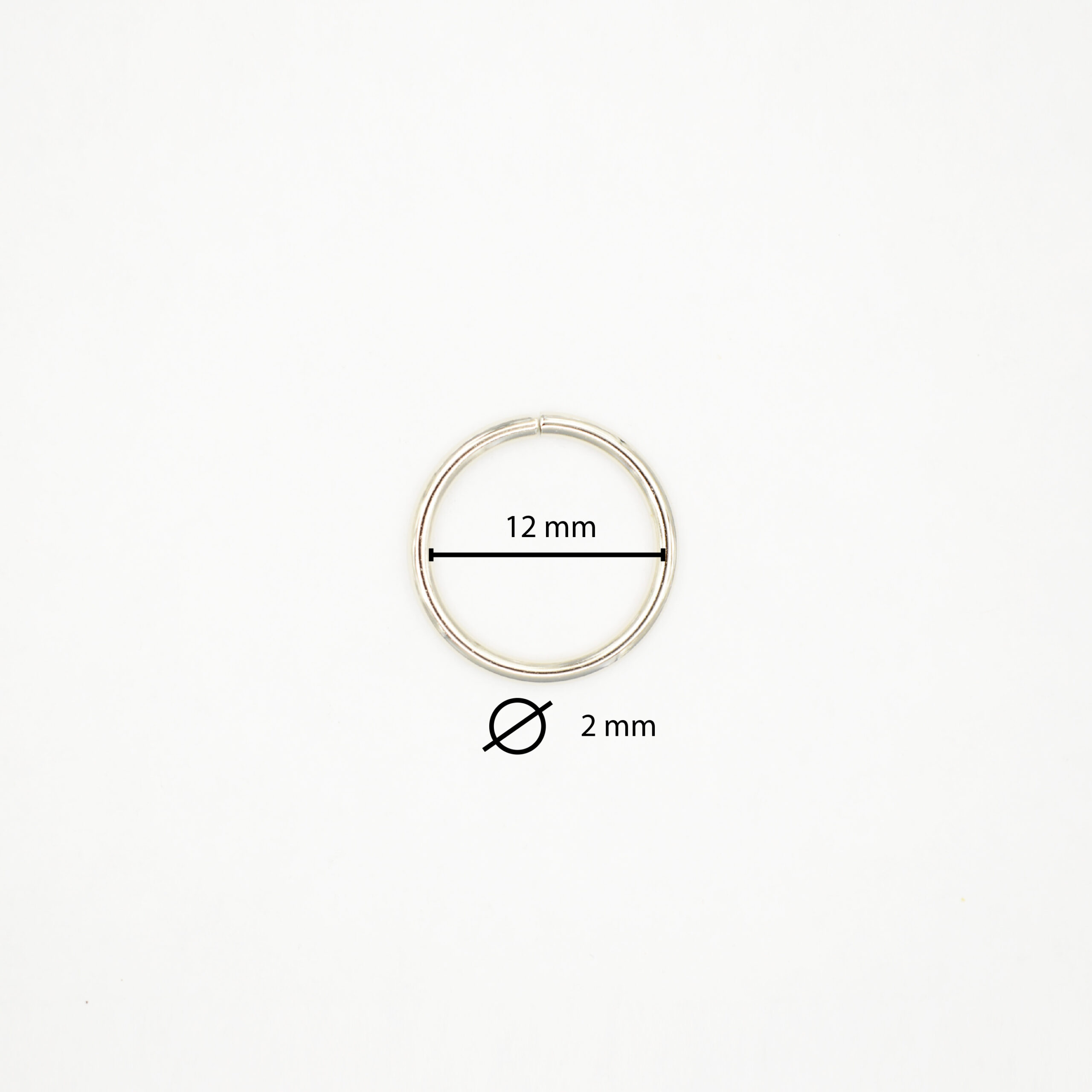 Anelli tondi in ferro spessore 2 mm varie misure