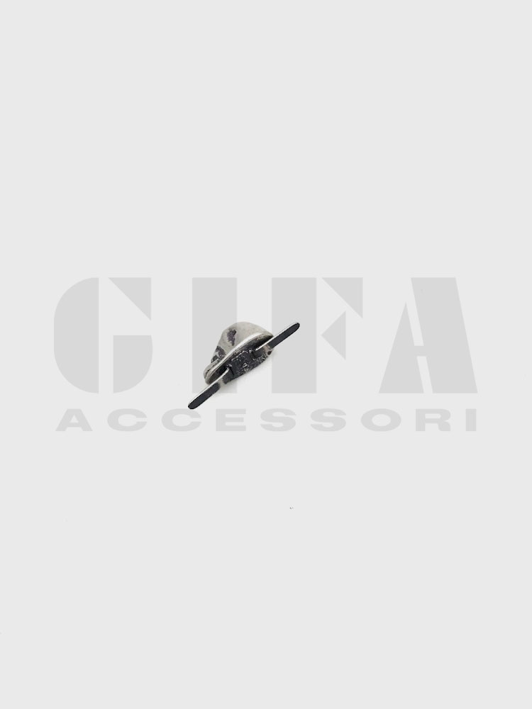 Borchia teschio piccolo con alette - immagine 3
