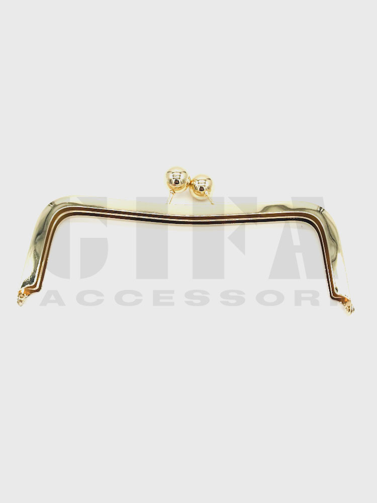Cerniera a scatto curva 19,5 cm oro - immagine 4