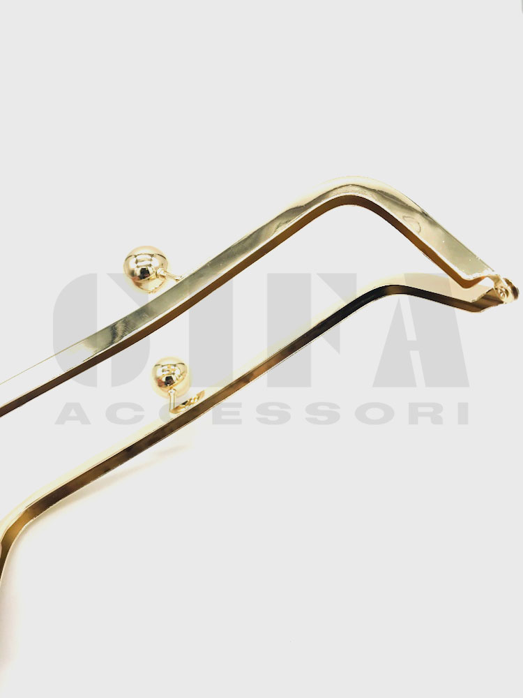 Cerniera a scatto curva 19,5 cm oro - immagine 3