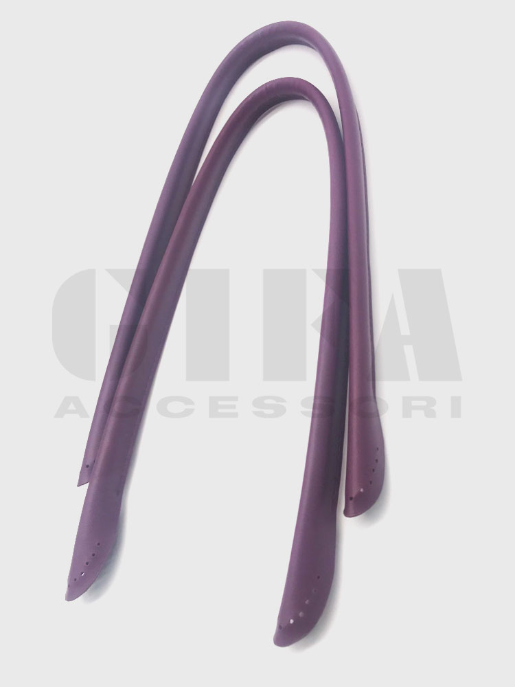 Manici per borse con fori in ecopelle cm 60 prugna