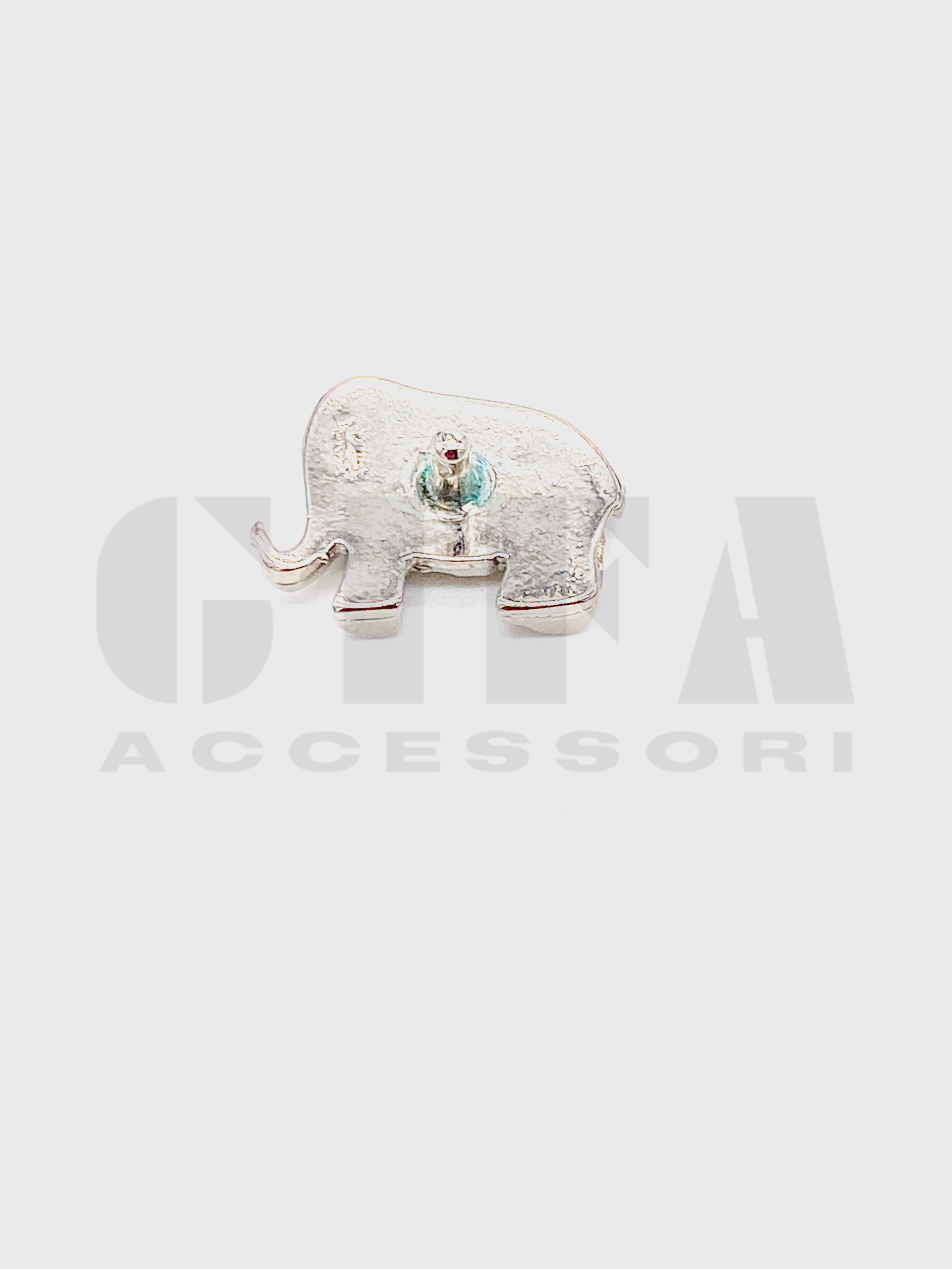 Borchia elefante con rivetto Nichel - immagine 3