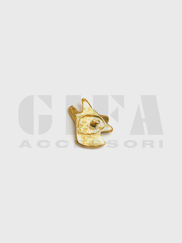 Borchia pastore tedesco con rivetto Oro