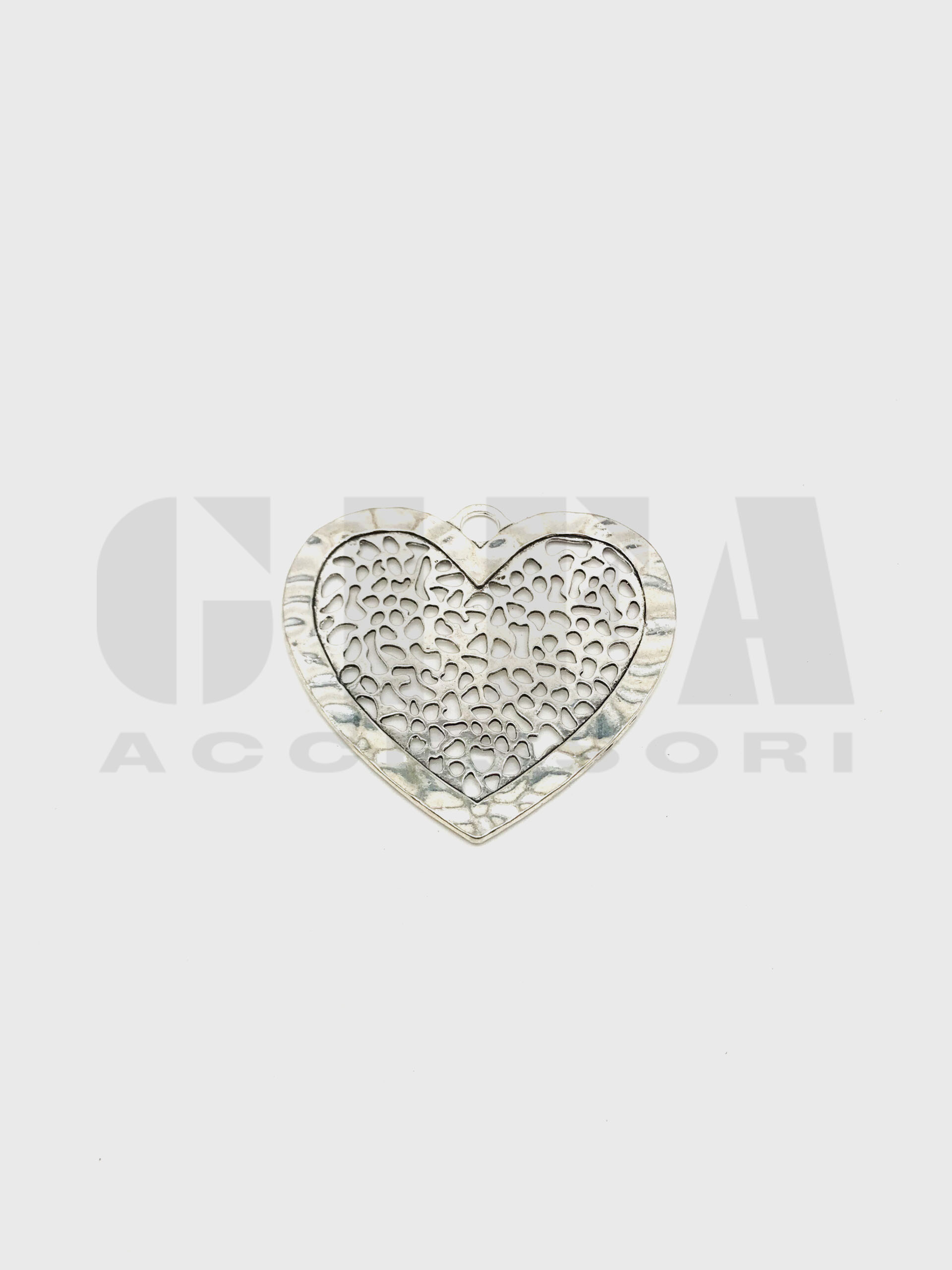 Ciondolo cuore traforato nichel art 19195