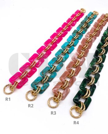 Catena in plastica e alluminio maglia quadrata cm 46