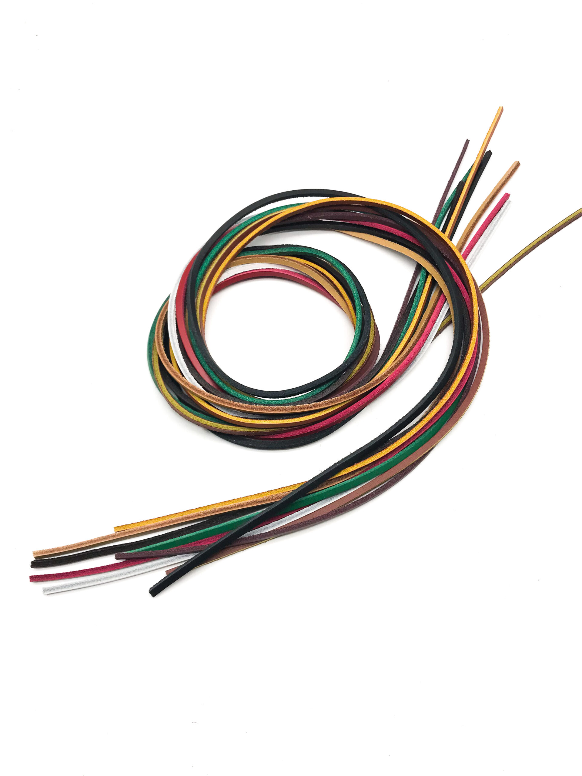 Lacci in cuoio quadrati cm 120 conf. da 2 pz