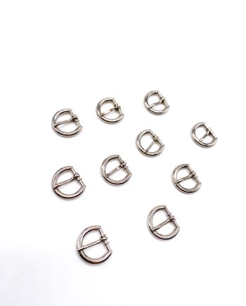 Fibbia mezza luna 1 cm Nichel