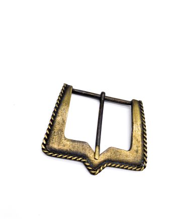 Fibbia rettangolare con punta centrale 6 cm ottone spazzolato # 10