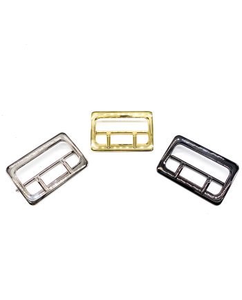 Fibbia rettangolare 5,5 cm doppio ardiglione