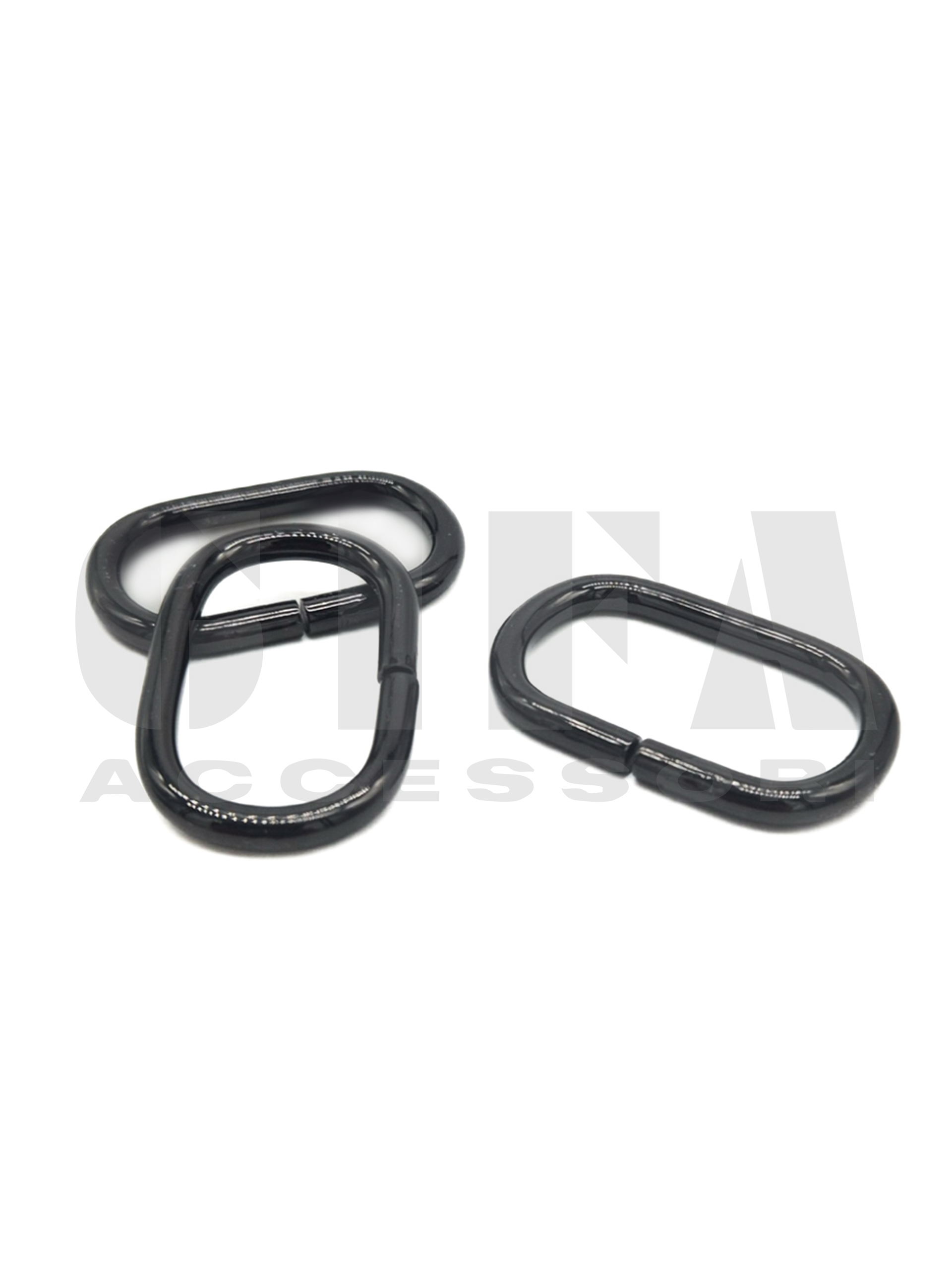 Anelli ovali in ferro 3,3 cm x 1,8 cm spessore 3 mm Canna di fucile