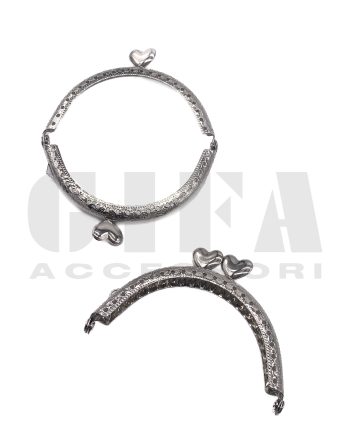 Clic Clac cuoricini 8,5 x 4 cm art. 841171 Nichel