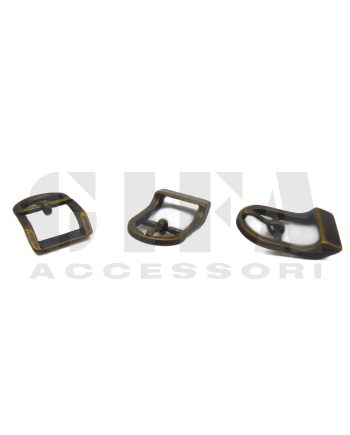 Fibbie doppio passo 1,5 cm Ottone vecchio art 160