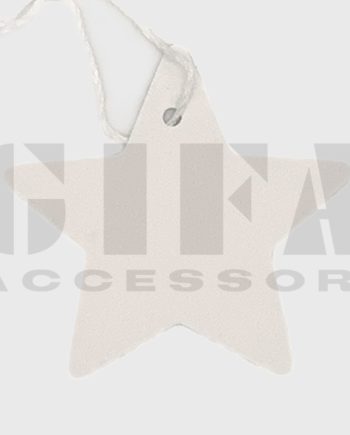 Cartellino bianco a stella compreso di filo personalizzato LOGO A COLORI a partire da € 0,60 al pz