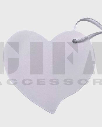 Cartellino bianco a cuore compreso di filo personalizzato LOGO A COLORI a partire da € 0,60 al pz