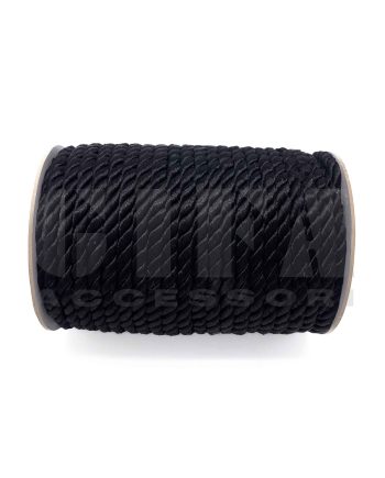 Cordoncino sintetico intrecciato 5 mm x 20 metri colore Nero art. 810530