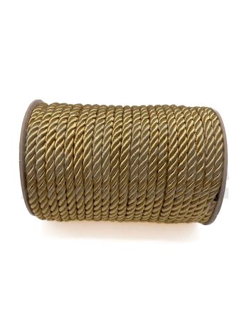 Cordoncino sintetico intrecciato 5 mm x 20 metri colore Oro art. 810537