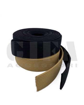 Nastro in poliestere imbottito a righe 5 cm