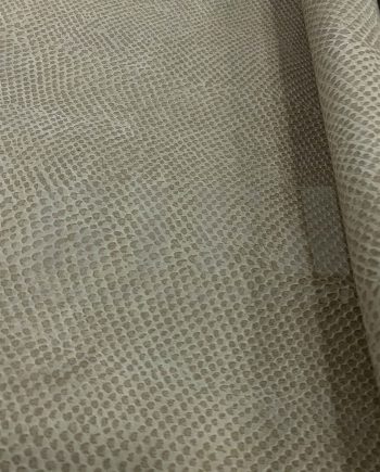 Pelle di crosta stampata trama pitone Beige