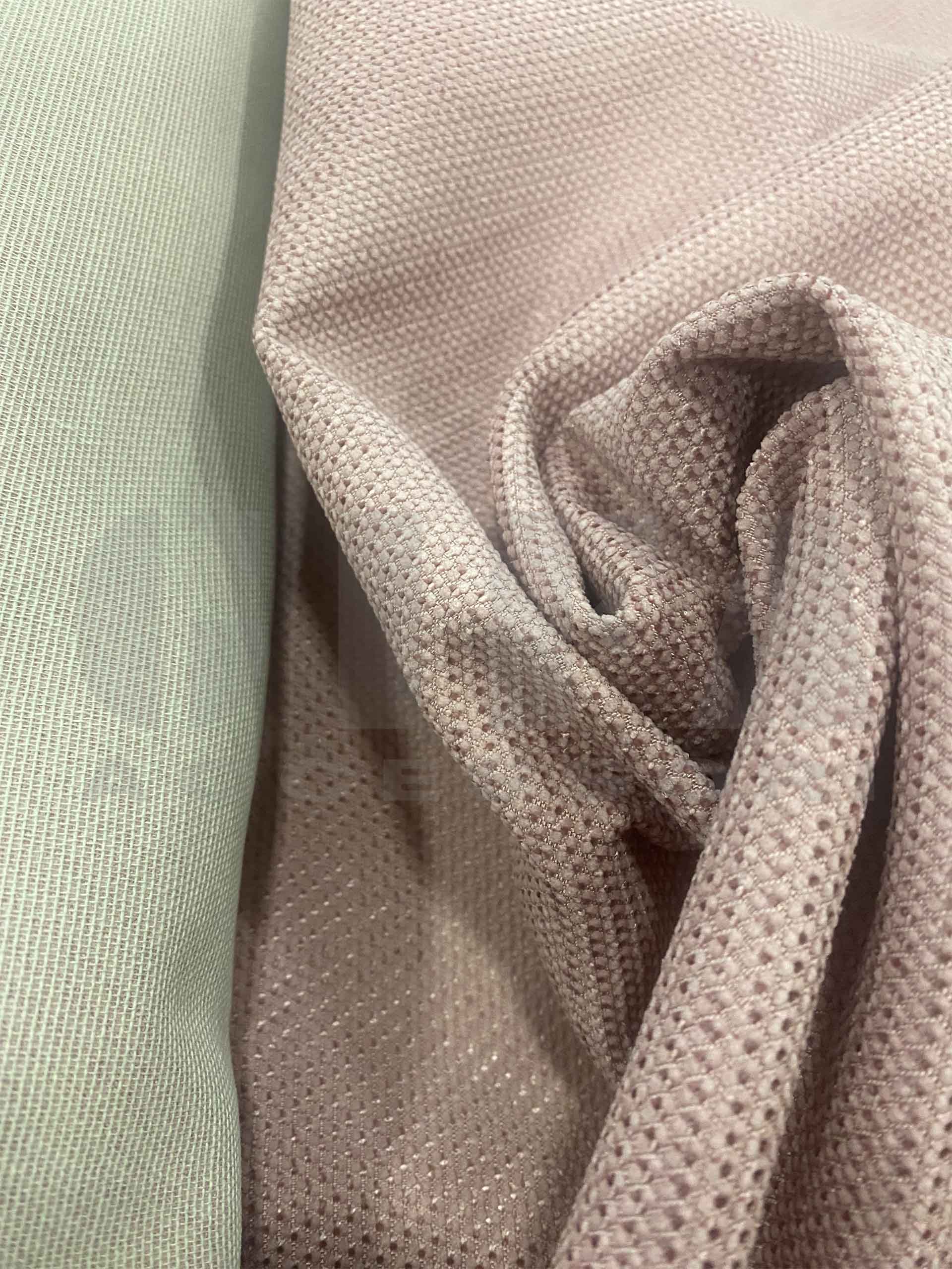 Tessuto in cotone poliestere trama rialzata Rosa h 150 cm