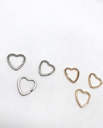 Anelli per portachiavi in ferro a cuore confezione da 3 pz art 843060