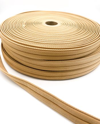 Nastro in nylon imbottito con cucitura 3 cm al mt Beige