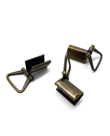 Attacco a pinzetta 2 cm Ottone vecchio