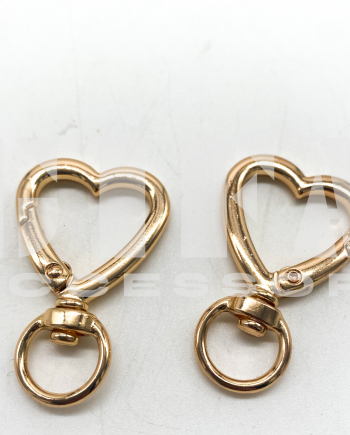 Anelli a moschettone a cuore conf. da 2pz Oro Art. 845570