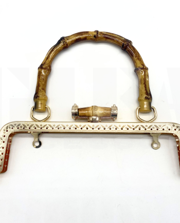 Clic clac con manico e chiusura bamboo  Oro - 845936