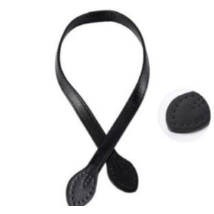 Manico in finta pelle terminale a goccia con fori vari colori 60 cm - 841866
