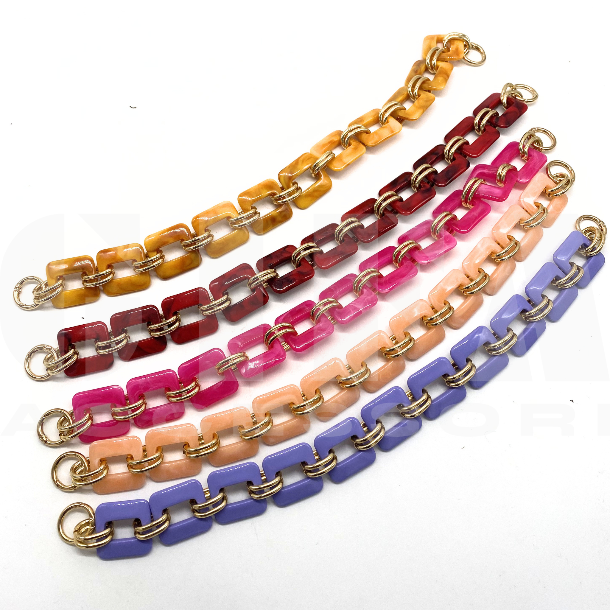 Catena in plastica e alluminio maglia quadrata cm 46