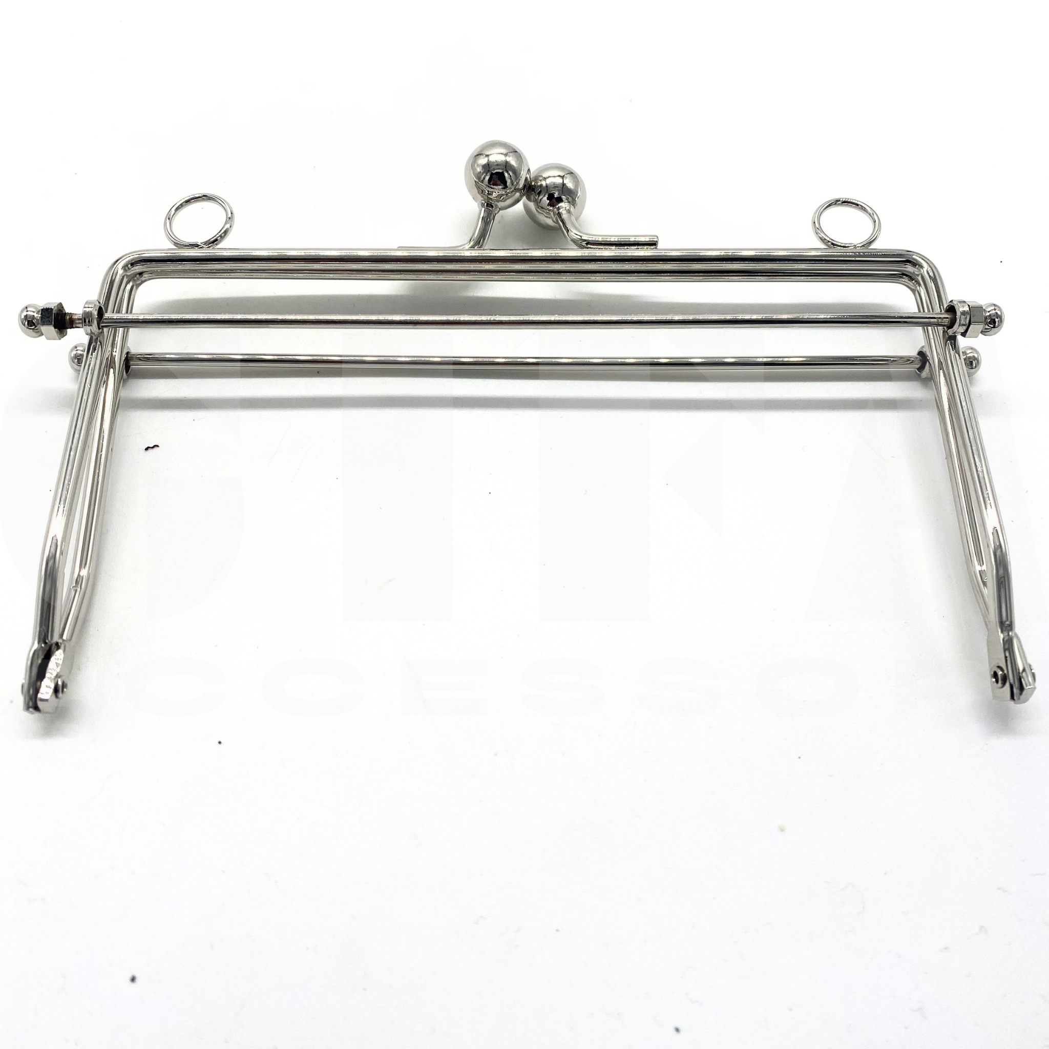 Clic clac rettangolare con barra filettata 15 cm Nichel art 845930