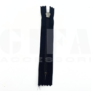 Chiusura lampo ykk fissa tipo 5 canna di fucile ponte alzato 12 cm Nero