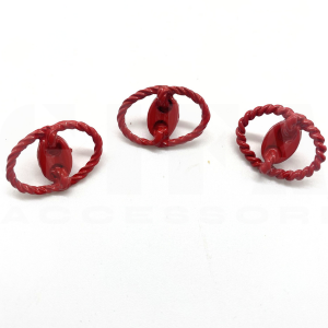 Borchia con rivetto nodo marinaio verniciato Rosso