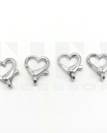 Moschettoni a cuore conf. da 4pz Nichel Art.845567