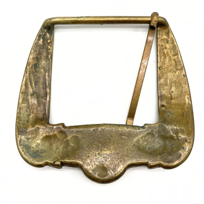 Fibbia 5,8 cm con pietra gialla ottone vecchio invecchiato #757 - immagine 3