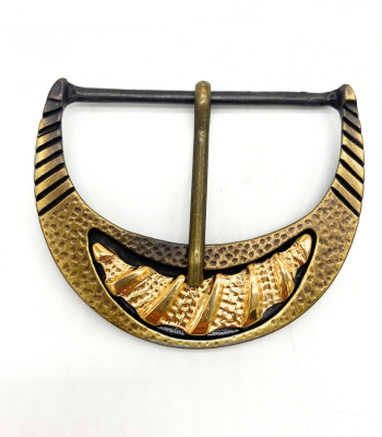 Fibbia 5,8 cm ottone vecchio spazzolato #756